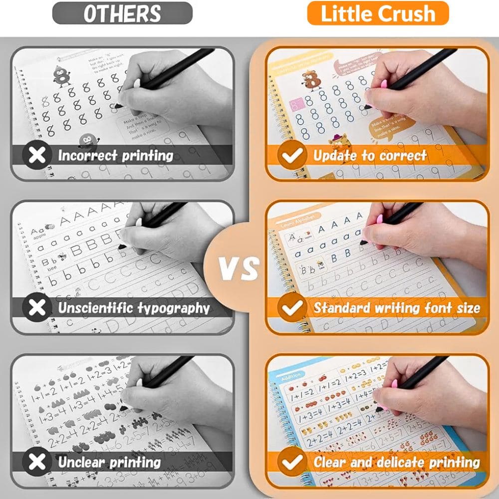 LITTLE CRUSH™ Magic Sank Handwriting Practice books