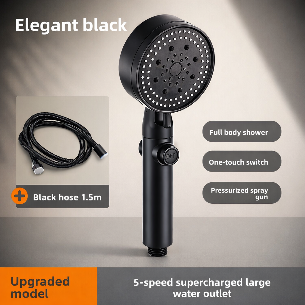 Crush™ JetFlow Pro — 5 Speed Shower Head Set